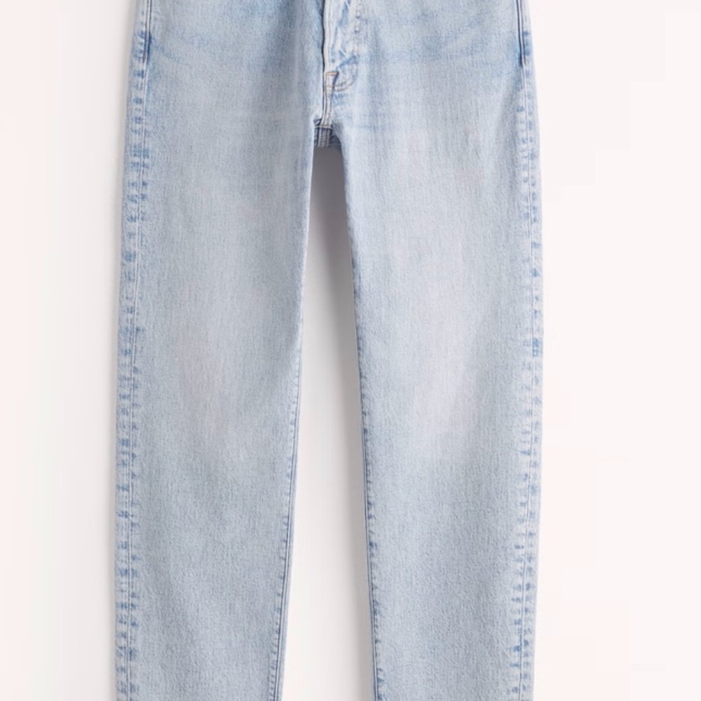 Abercrombie & Fitch Blue Straight-Leg Jeans Timeless Fit